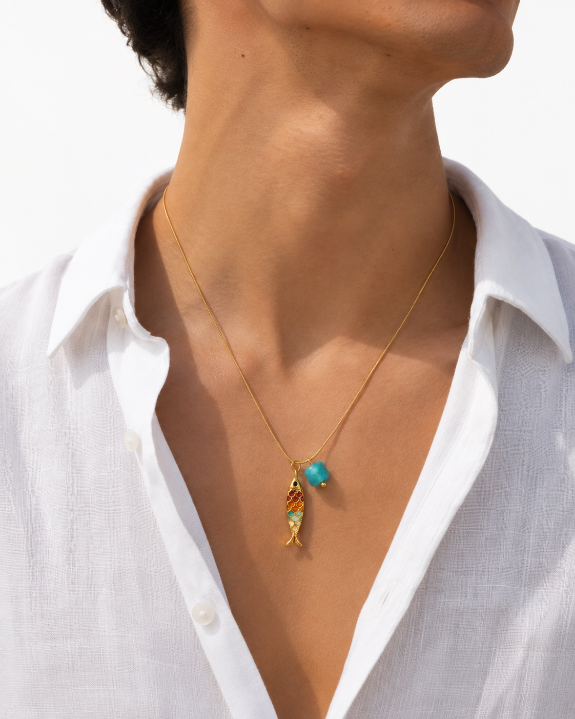 Auqa Fish necklace