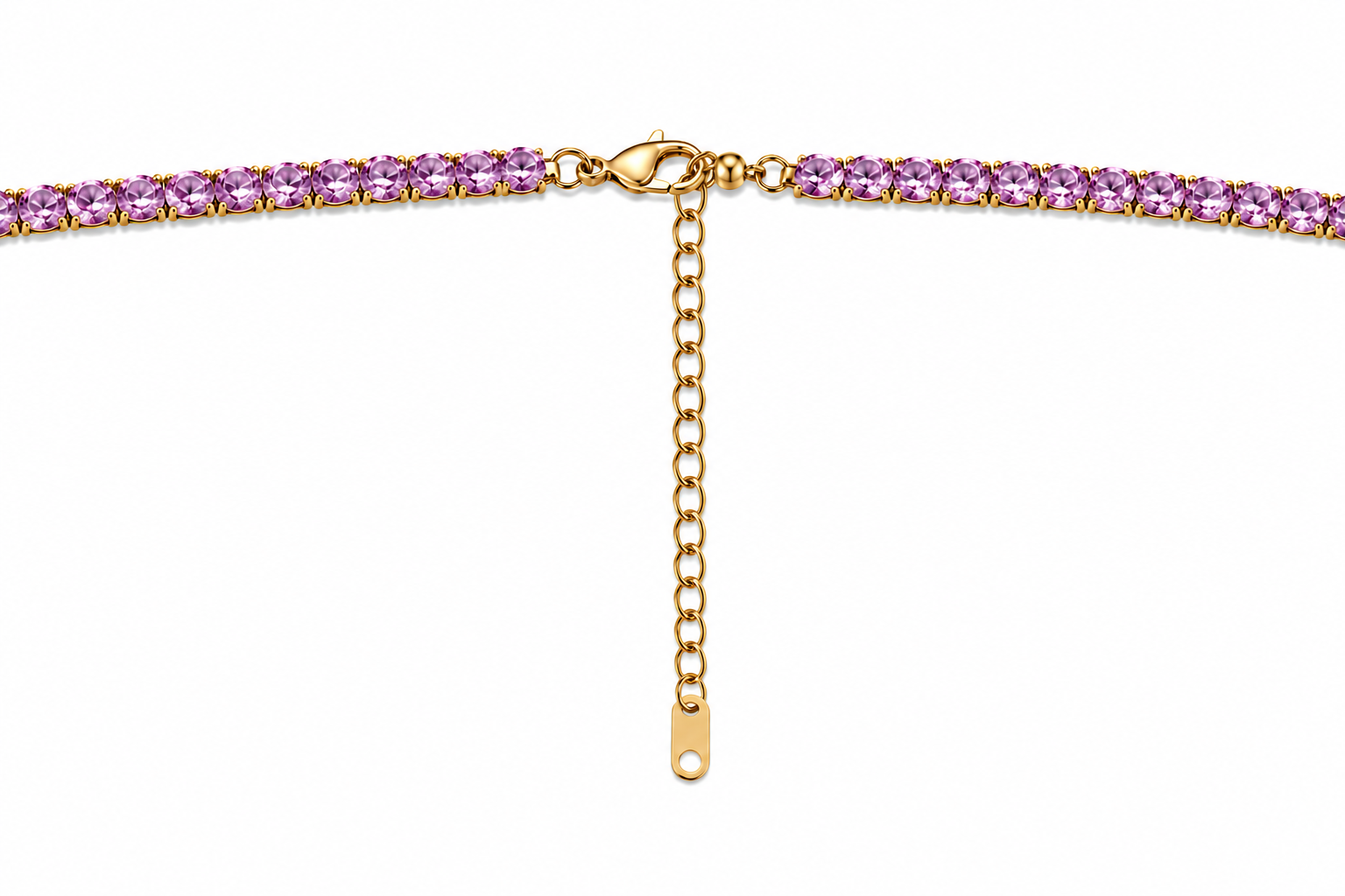 Lilac Aura Tennis Necklace
