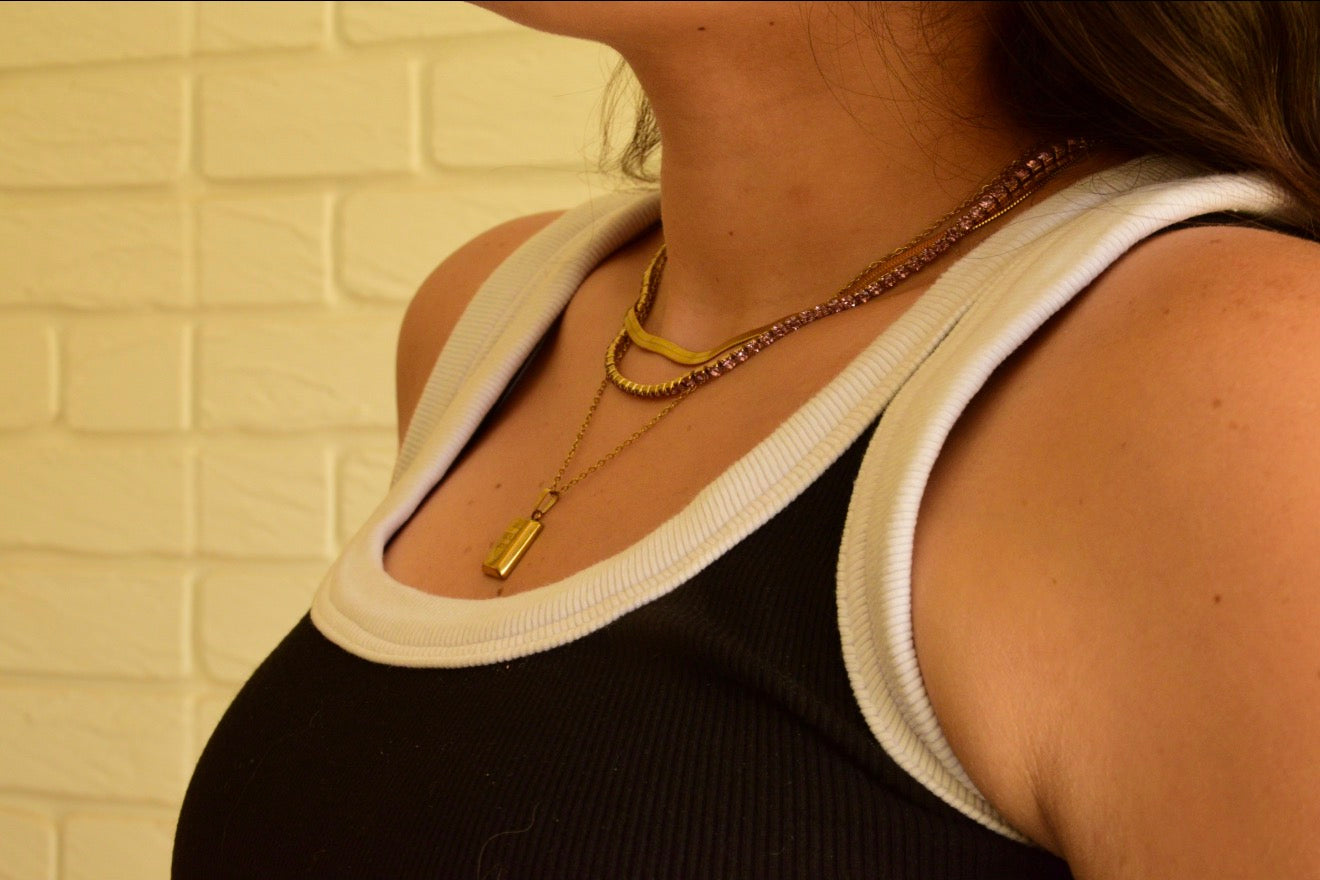 Lilac Aura Tennis Necklace
