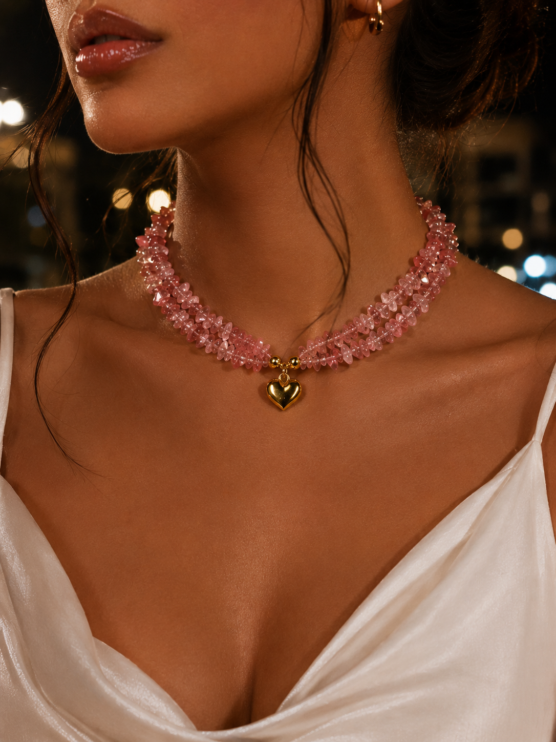 Blush Heart Choker
